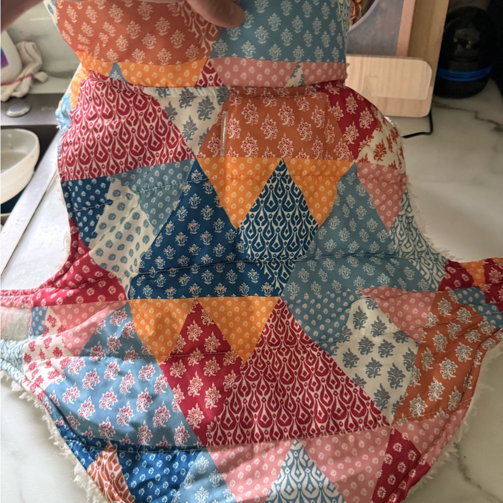 Sherpa Lined Colorful Patchwork Pet Vest - Picture 2 of 2